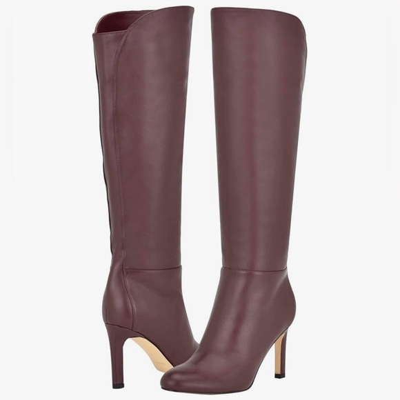 Nine West Shoes - Nine West Women's Sancha Knee High Boot Dark Bordo 600 Burgundy NIB Sz: 6.5